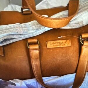 American leather weekend bag